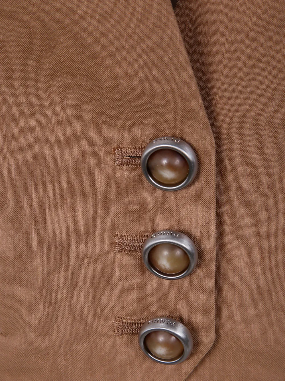 PINKO Vest met open rug Bruin