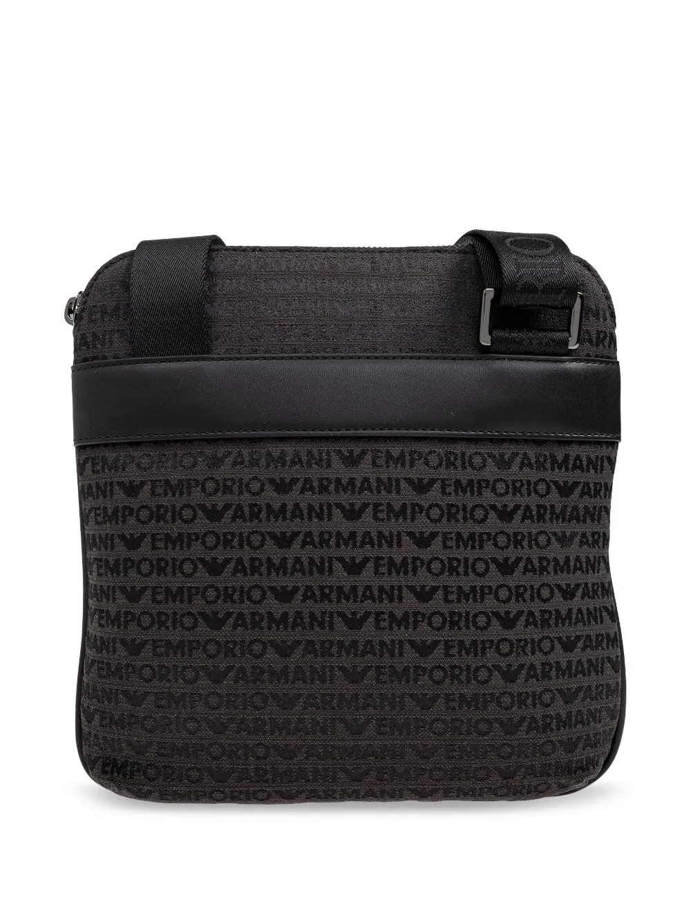 Emporio Armani Messengertas met all-over tekst Grijs