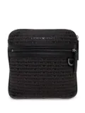 Emporio Armani all-over lettering messenger bag - Grey