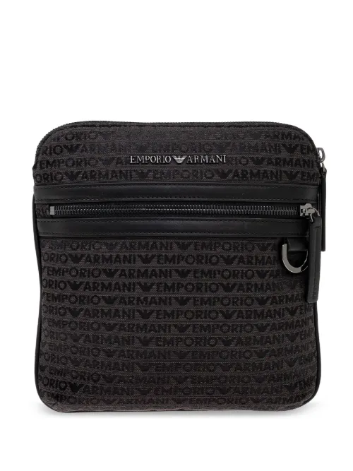 Sacoche à motif monogrammé - Emporio Armani - Modalova