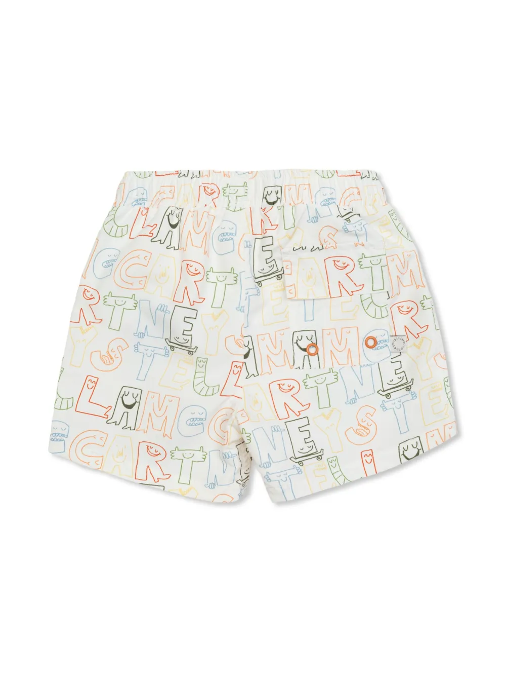 Stella McCartney Kids Shorts met letterprint Wit