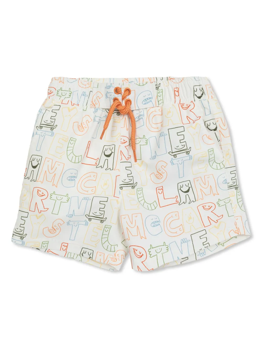 Stella McCartney Kids Shorts met letterprint Wit