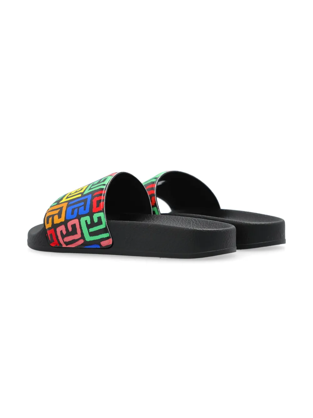 Balmain Kids monogram slides Black