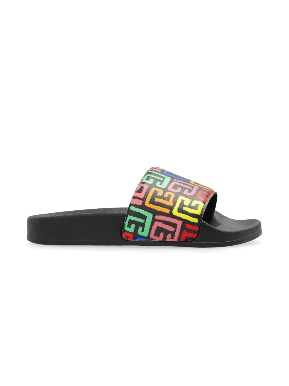 Balmain Kids monogram slides - Zwart