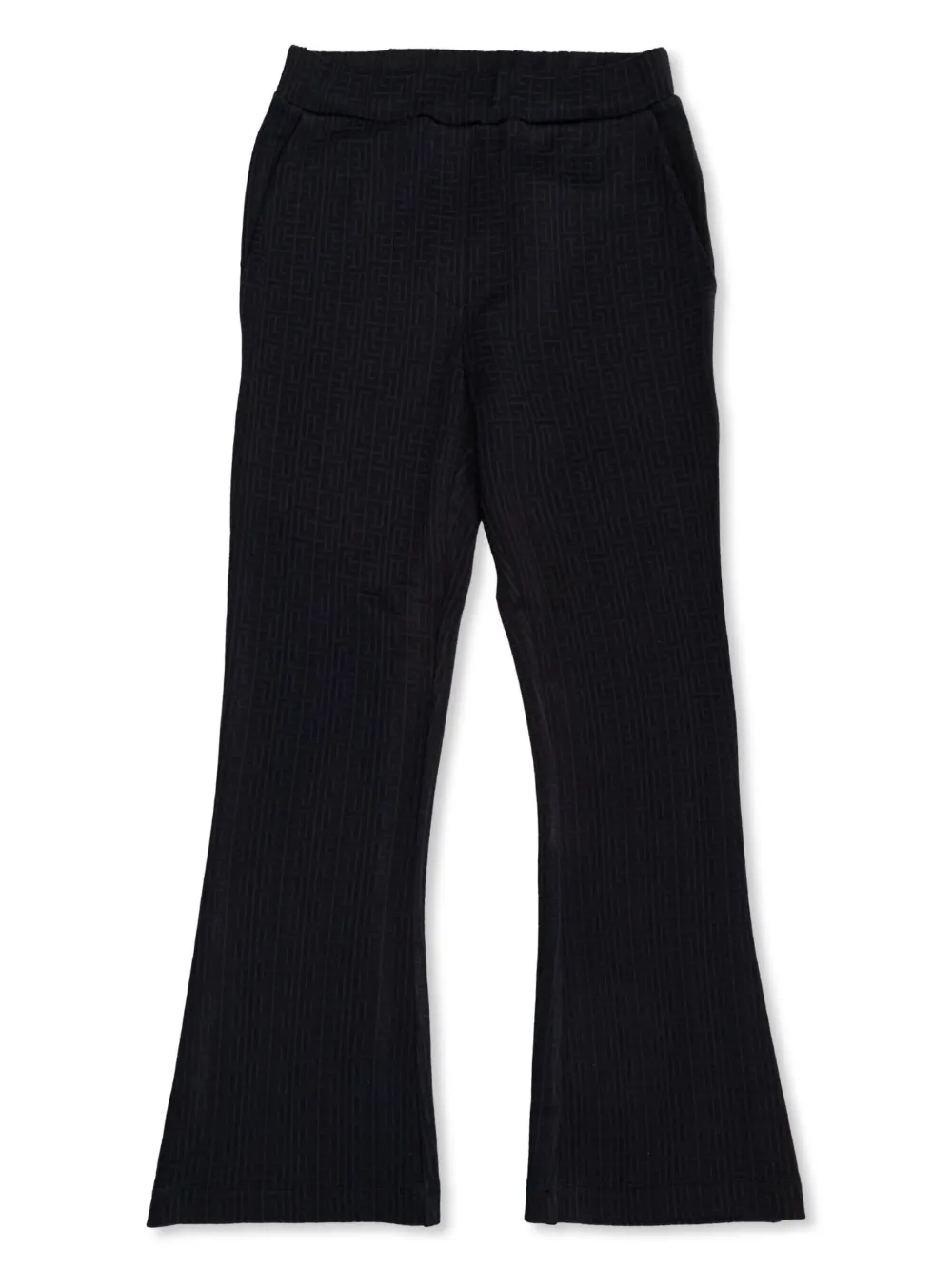 Balmain Kids Broek met monogram-jacquard Blauw