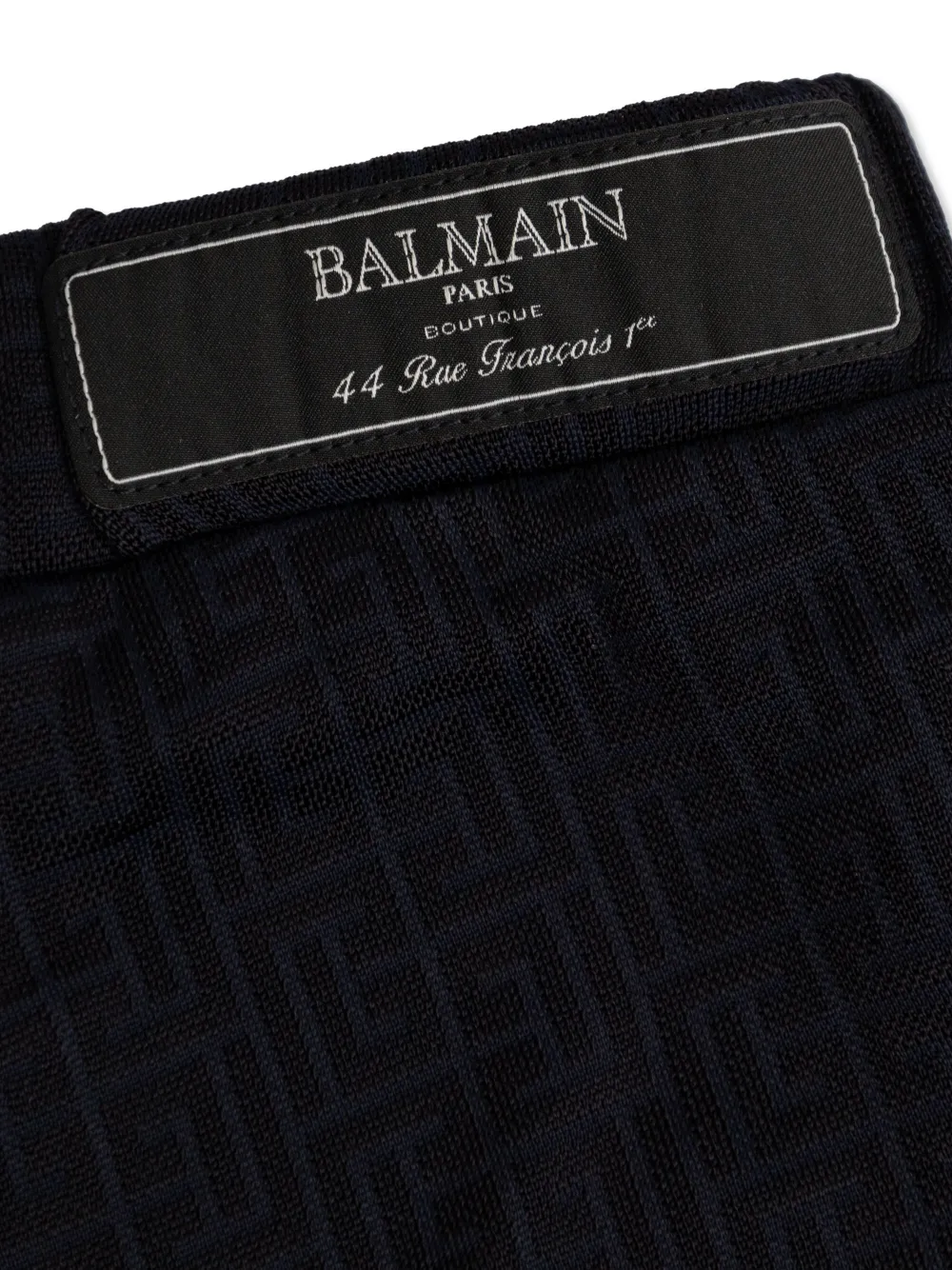 BALMAIN MONOGRAM-JACQUARD TROUSERS