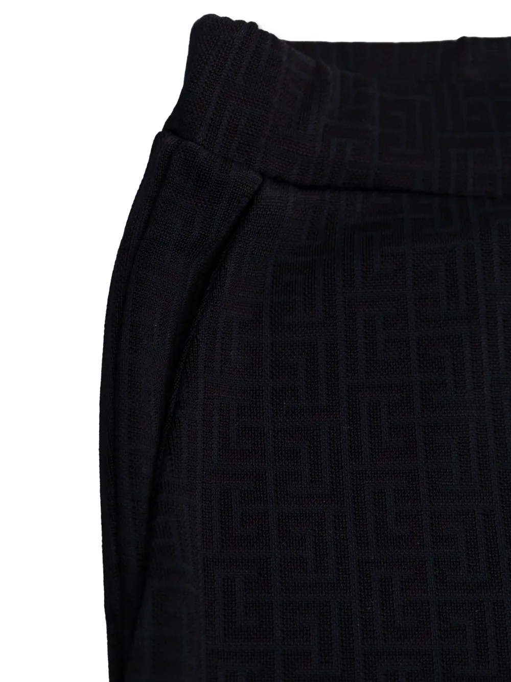 BALMAIN MONOGRAM-JACQUARD TROUSERS