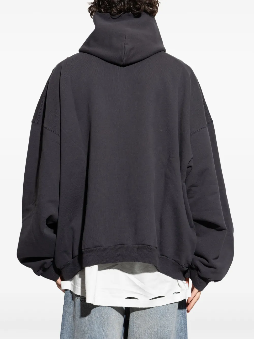 Balenciaga Hoodie met logoprint Zwart
