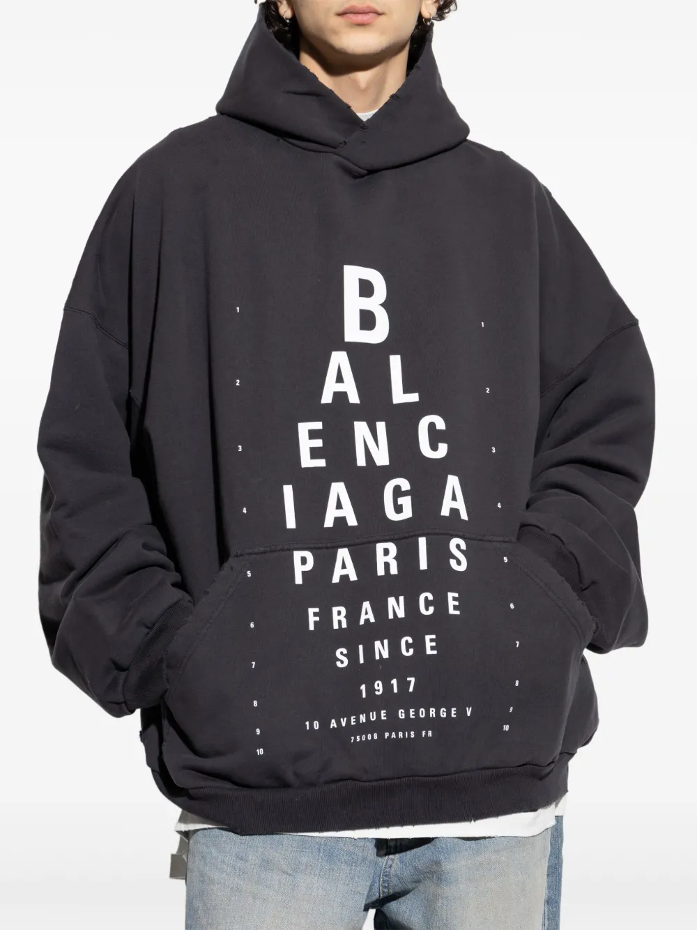 Balenciaga Hoodie met logoprint Zwart