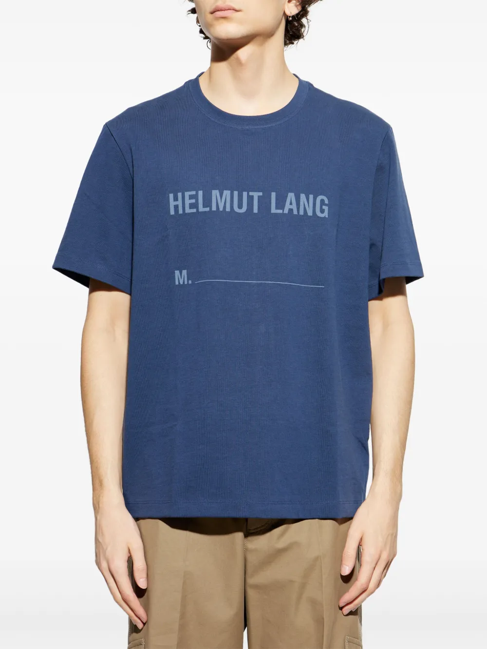 Helmut Lang T-shirt met logoprint Blauw