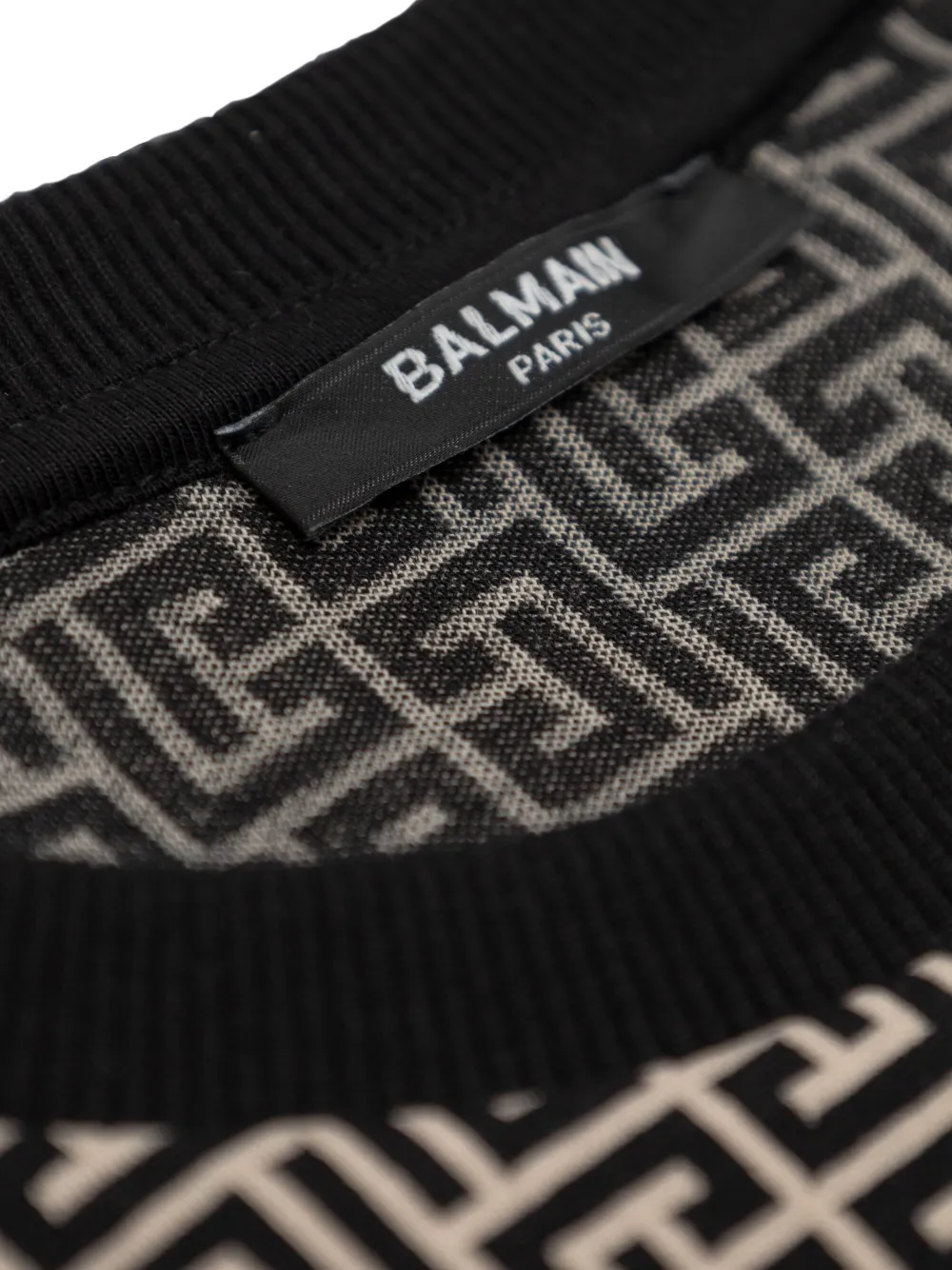 BALMAIN MONOGRAM-JACQUARD T-SHIRT DRESS 