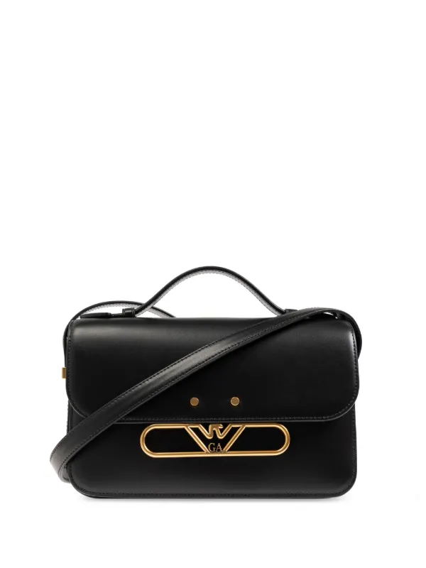 未使用 EMPORIO ARMANI ロゴマニア ボディバッグ noir バッグ】エンポリオアルマーニ クロスボディBAG｜ 再生素材で