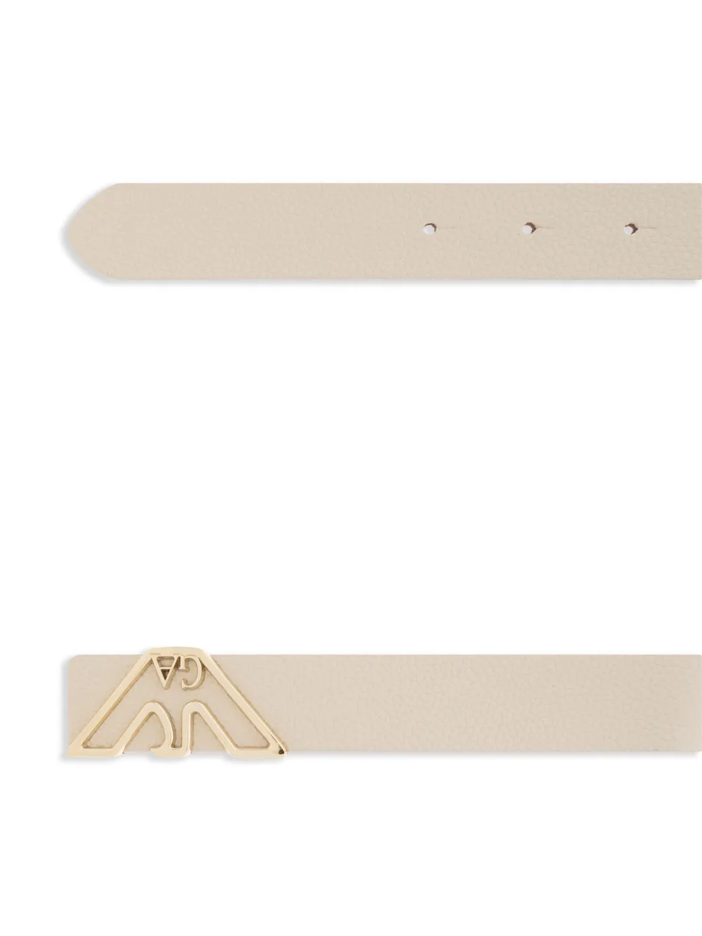 Emporio Armani logo buckle belt - Beige