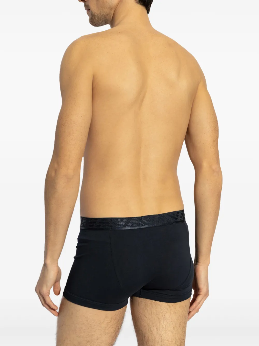 Emporio Armani Drie boxershorts met logoband Blauw