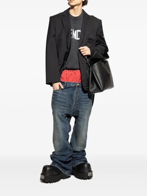 Couro Masculina CalÃ§a De Couro Balenciaga Balenciaga Bota De