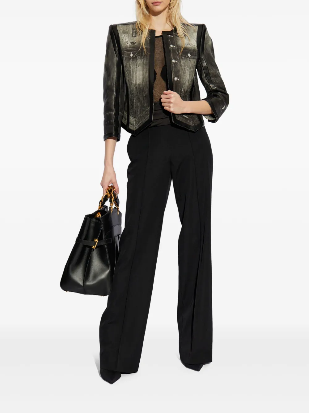 Balmain virgin-wool trousers - Zwart