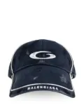 Balenciaga logo-embroidered cap - Blue