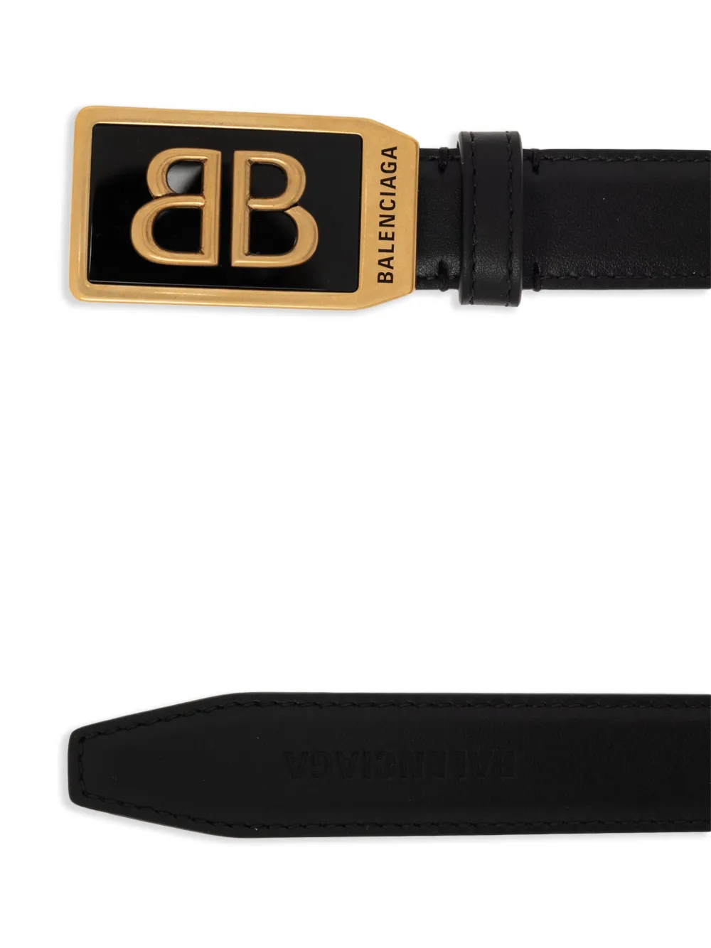 Balenciaga Riem met logoplakkaat - Zwart