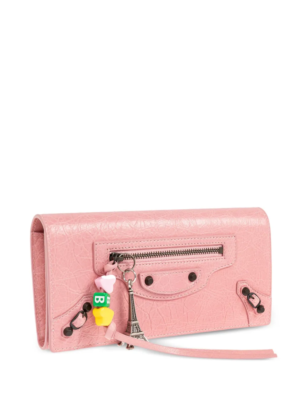 Balenciaga Portemonnee met sleutelhanger Roze