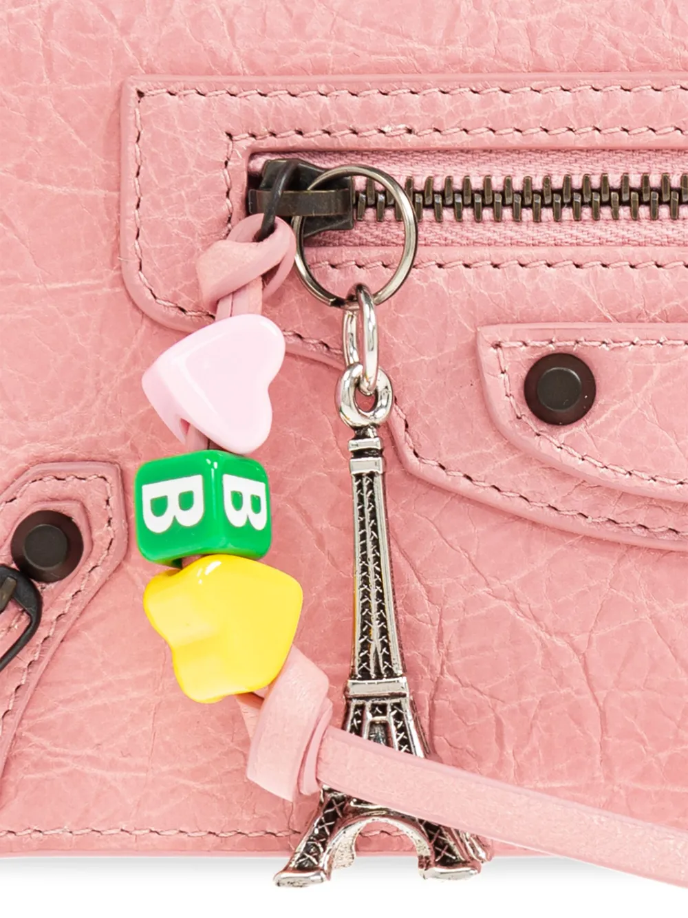 Balenciaga Portemonnee met sleutelhanger Roze