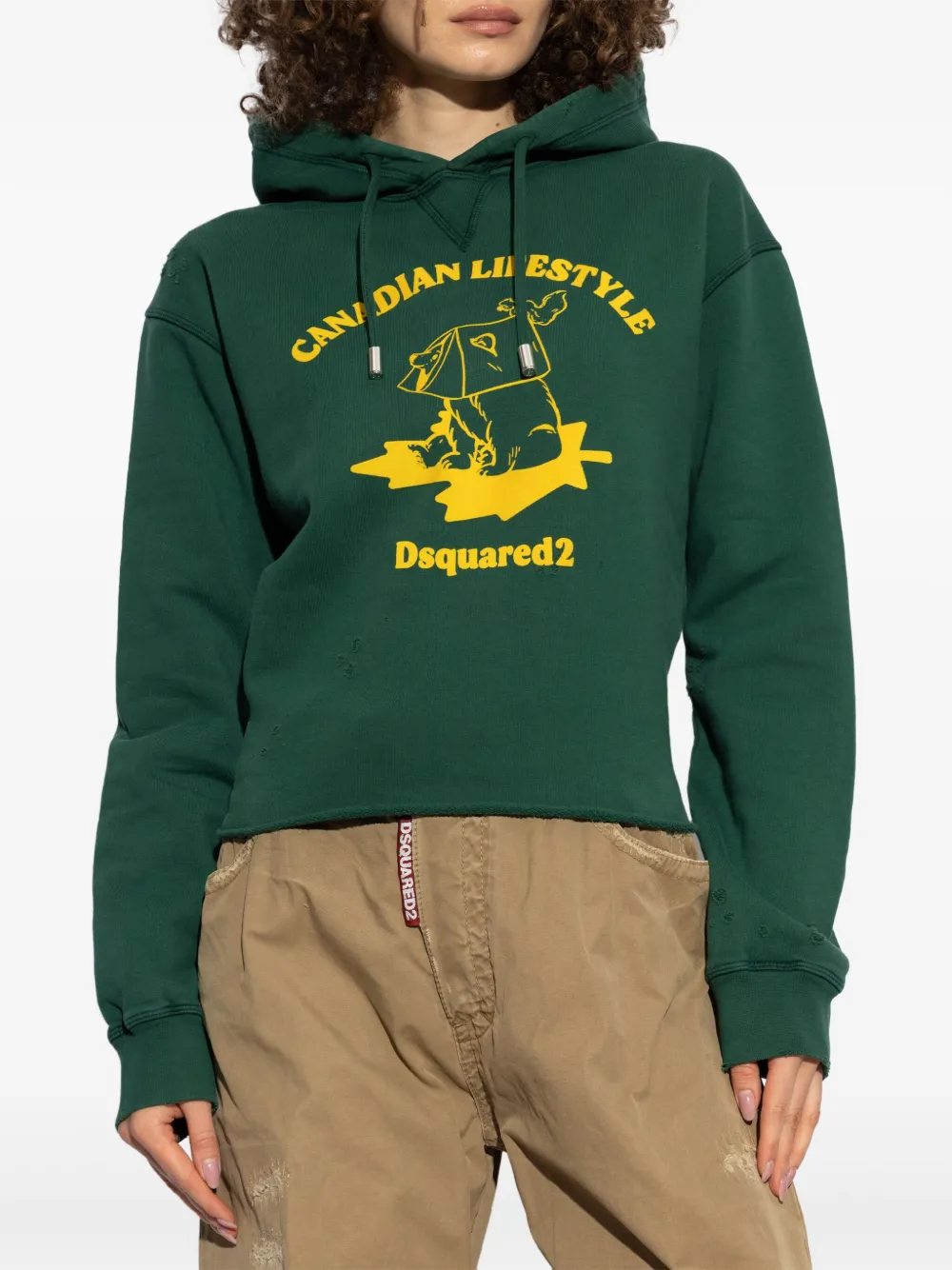 DSQUARED2 Canadian Lifestyle hoodie Groen