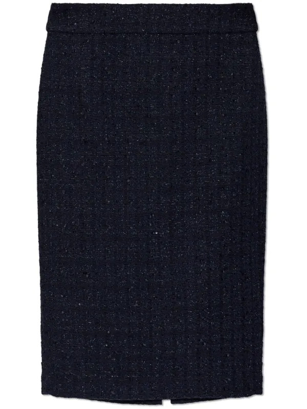 Emporio Armani Tweed Skirt in Blue