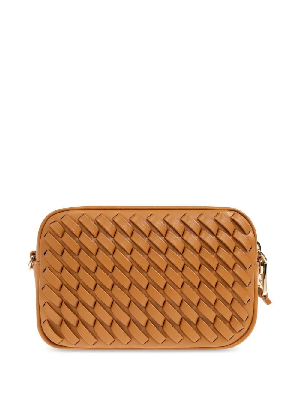 Emporio Armani Leren schoudertas Bruin