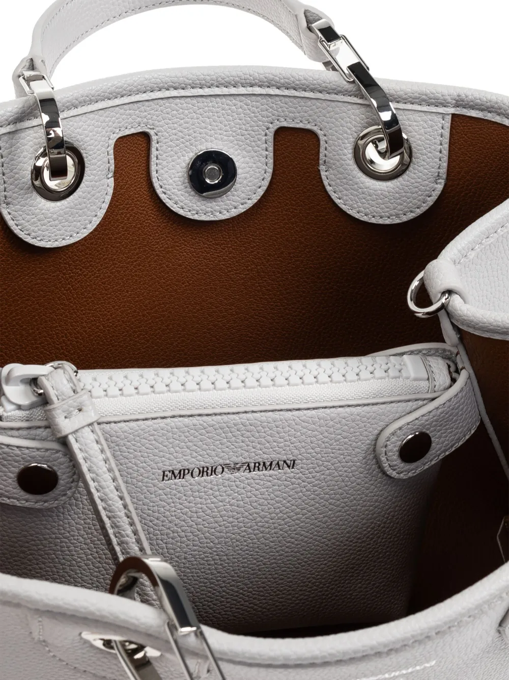 Emporio Armani Shopper met logo-reliëf Grijs