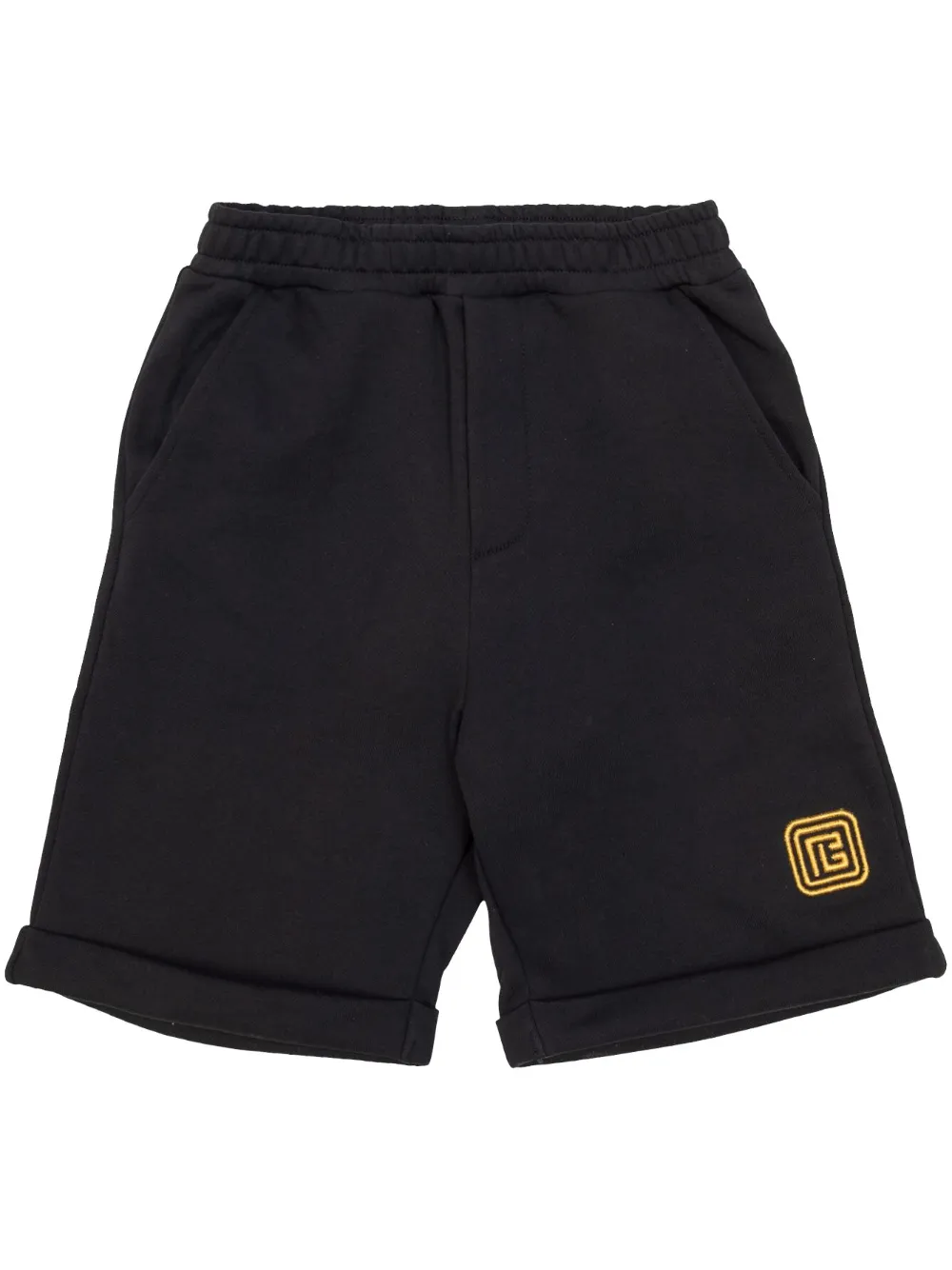 Balmain Kids Shorts met geborduurd logo Zwart