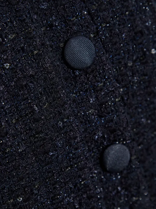 Emporio Armani Tweed Jacket | Blue | FARFETCH Emporio Armani Tweed Jacket | Blue | FARFETCH