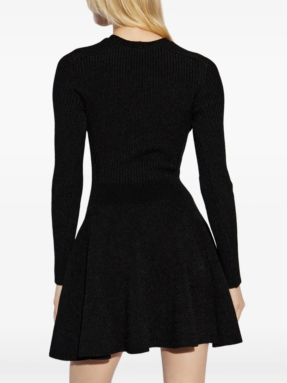 Balmain Jurk met logo amulet Zwart