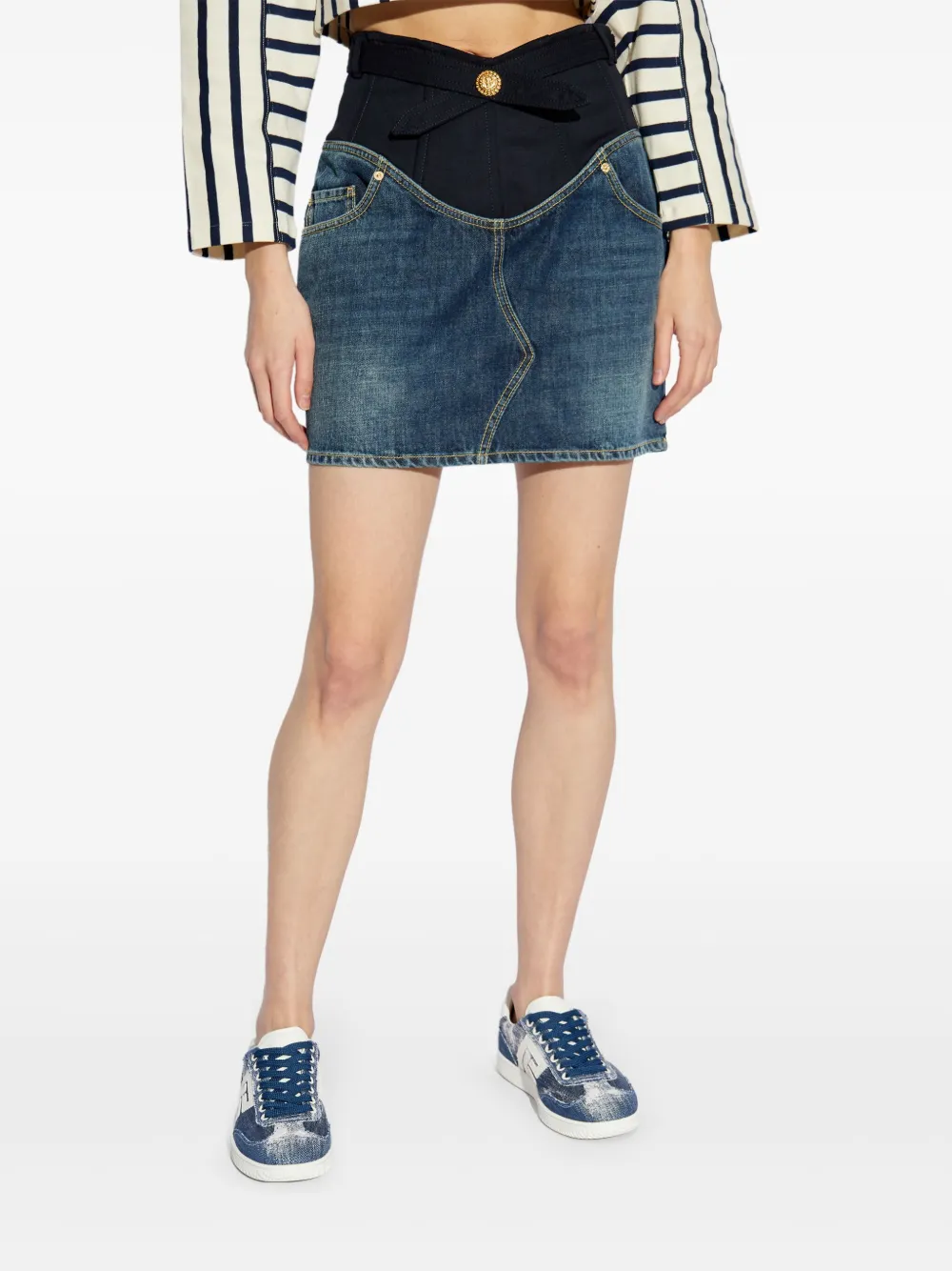Balmain Mini-spijkerrok Blauw
