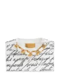 Balmain calligraphic print clutch - White