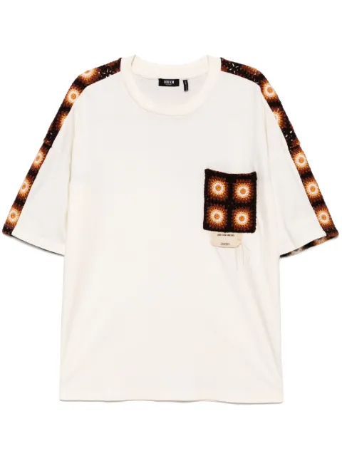 FIVE CM playera con diseño patchwork