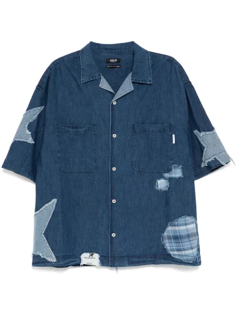 FIVE CM camisa con diseño patchwork