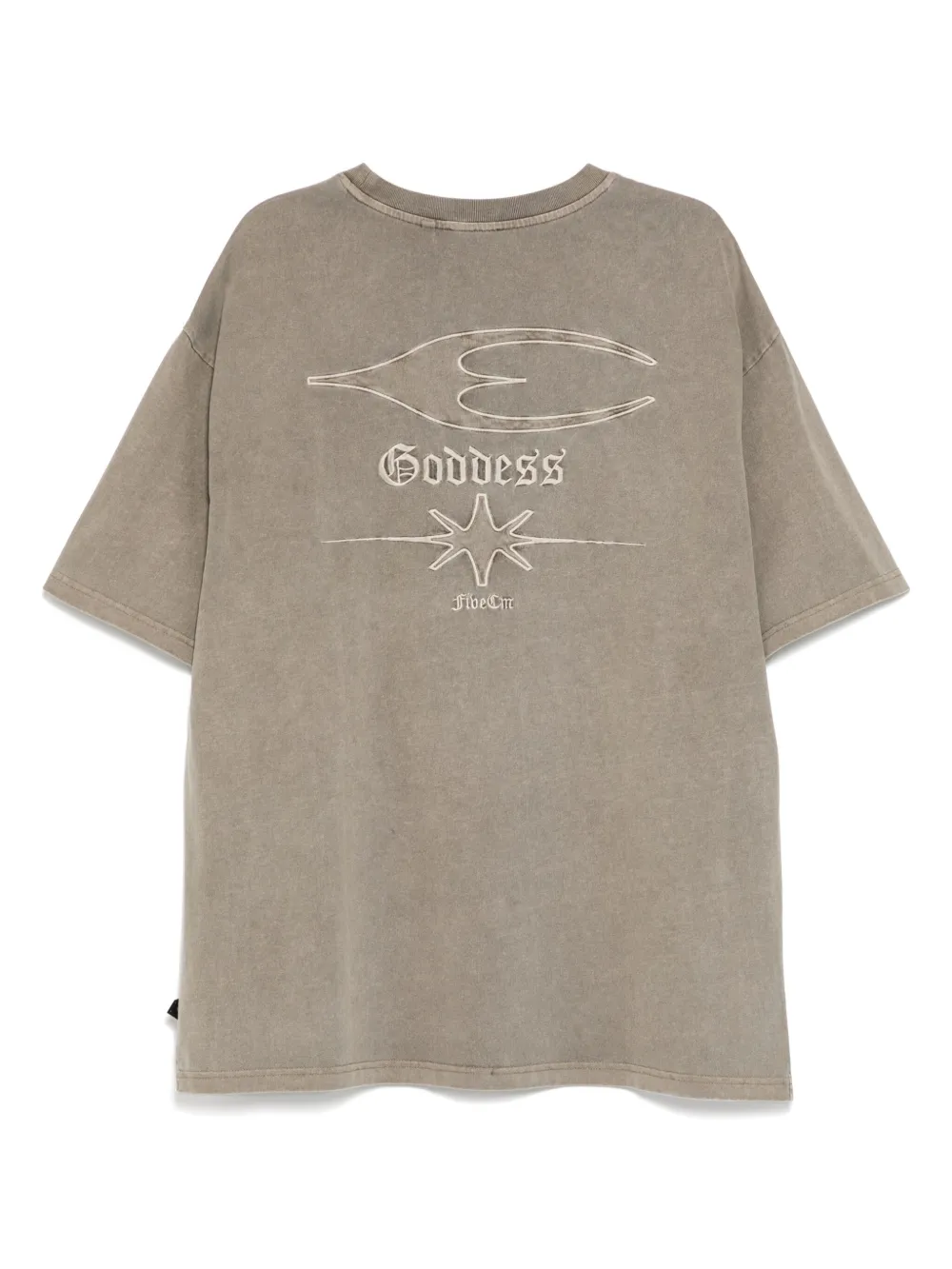 FIVE CM logo-embroidered T-shirt - Beige