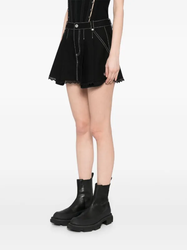 Plissee Noire Jupe Cuir PlissÃ©e Noire Musium Jupe-short à Design