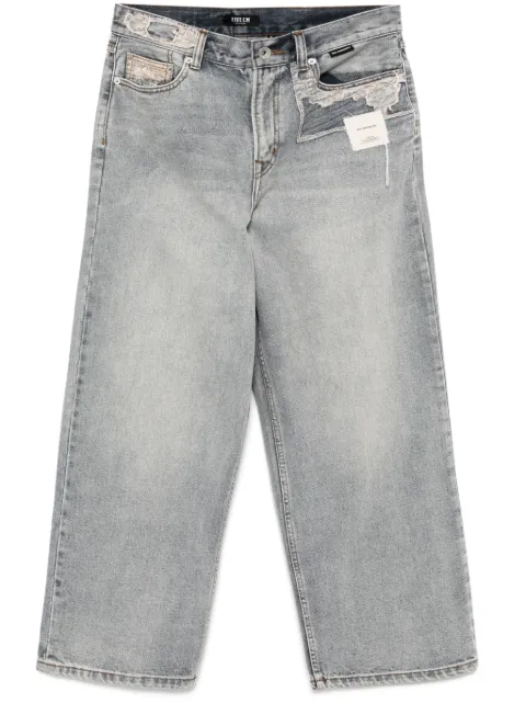 FIVE CM jeans con diseño patchwork