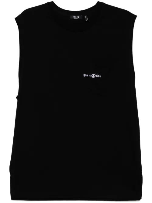 FIVE CM gilet à logo brodé - Noir - FIVE CM - Modalova