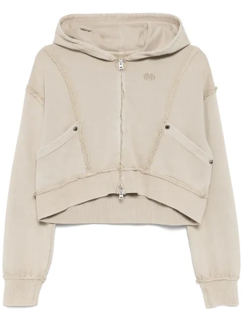 Musium Div. logo-embroidered cropped jacket