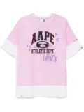 AAPE BY *A BATHING APE® graphic-print T-shirt - Pink