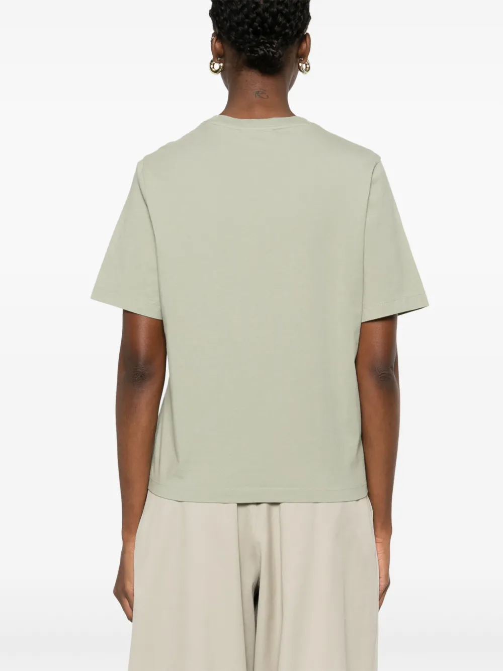 Maison Kitsuné T-shirt met vossenpatches Groen
