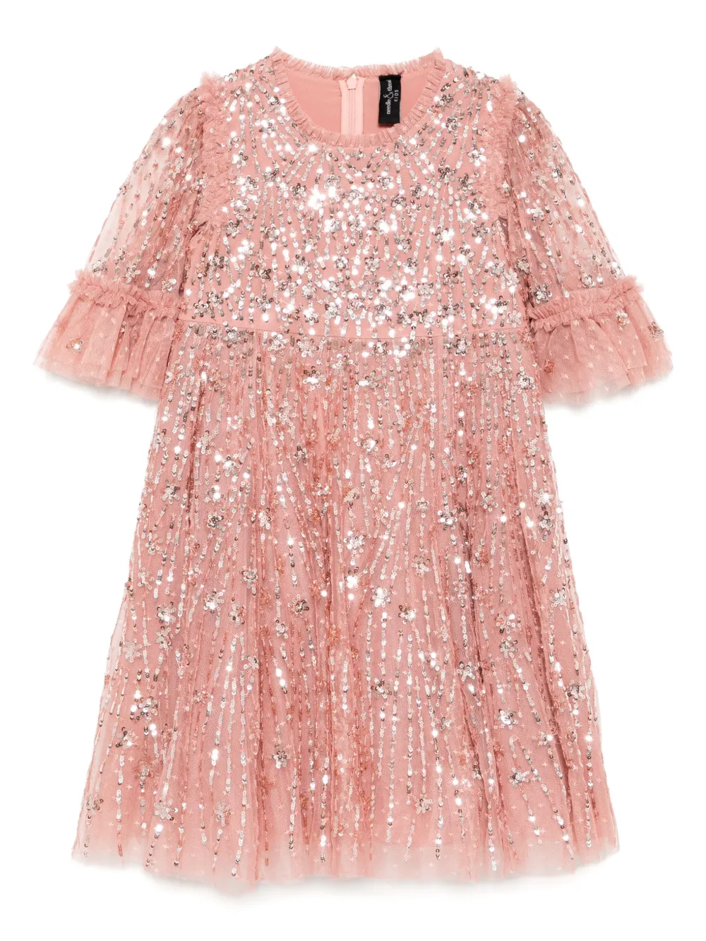 NEEDLE & THREAD KIDS vestido Comet | rosado | Image 1