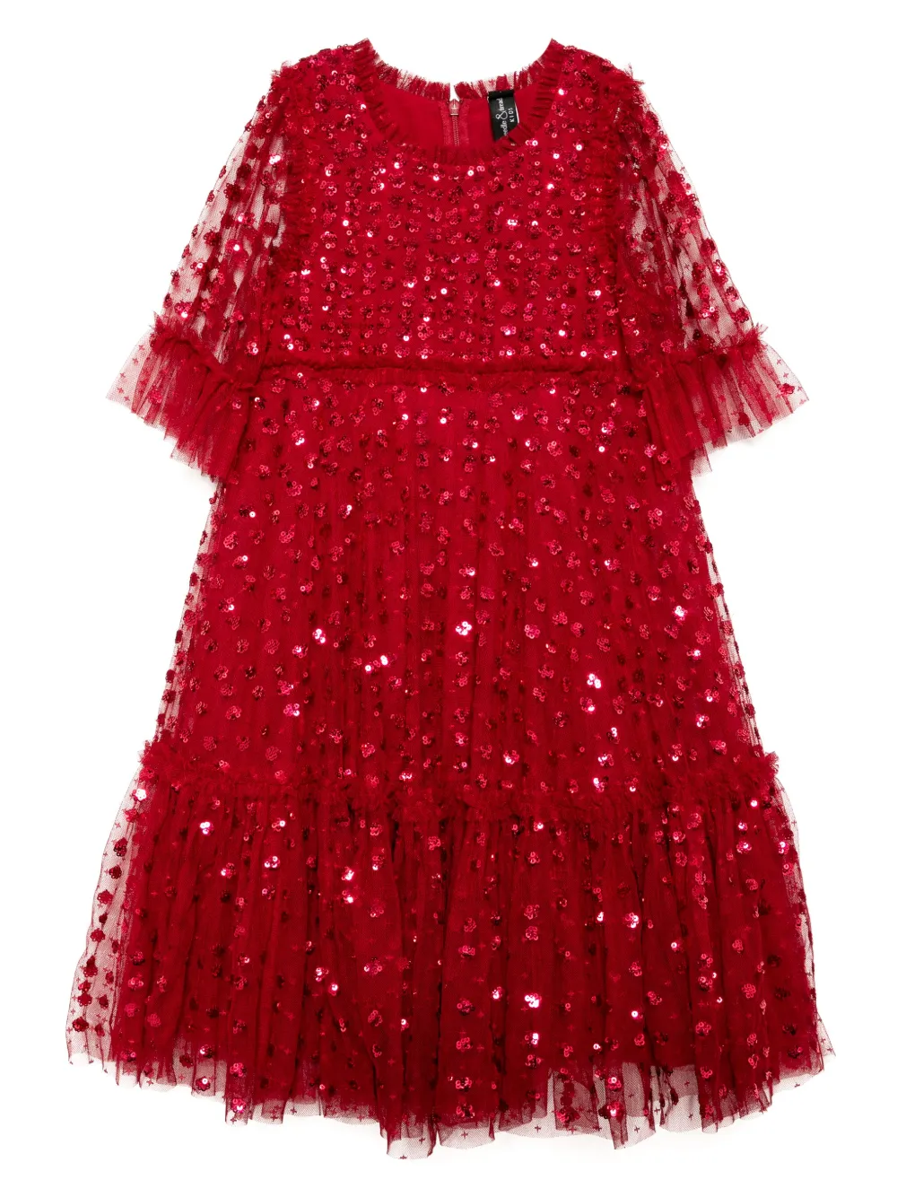 NEEDLE & THREAD KIDS sequin-embellished dress - Rosso