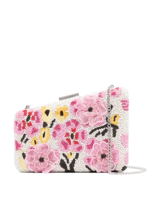 STAUD Carmella beaded clutch bag