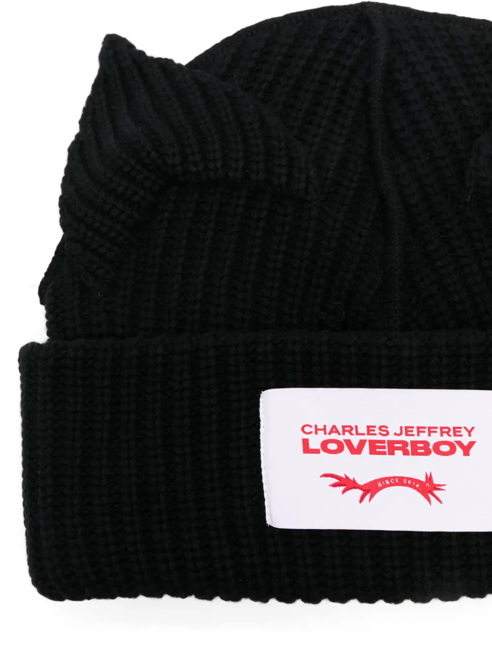 Charles Jeffrey Loverboy Chunky Ears beanie hat - Zwart