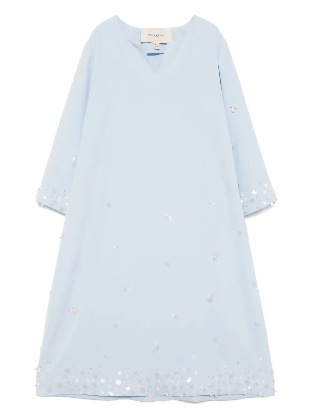 Shatha Essa Kids Jurk met pailletten Blauw