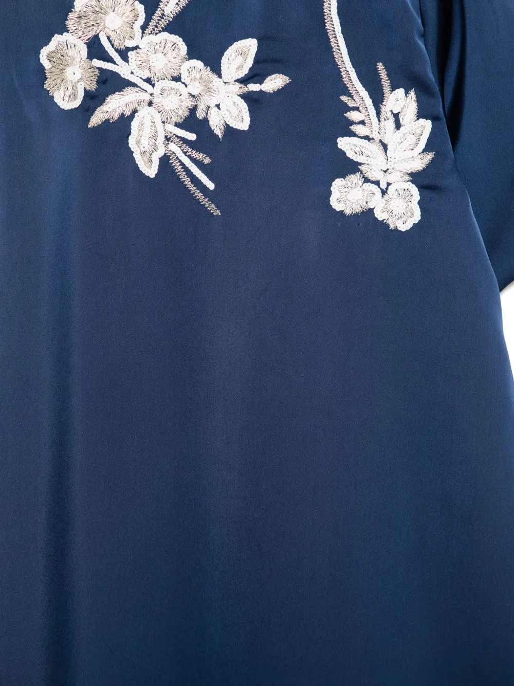 SHATHA ESSA FLORAL EMBROIDERED DRESS