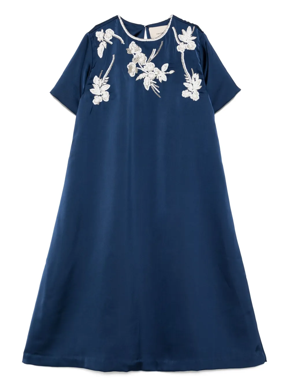 SHATHA ESSA FLORAL EMBROIDERED DRESS