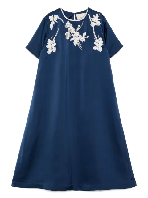 Shatha Essa Kids vestido con bordado floral
